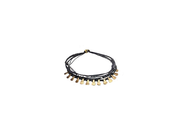Black Onyx Wax cord bracelet