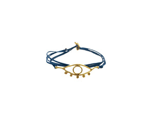 Blue Eye Wax cord bracelet