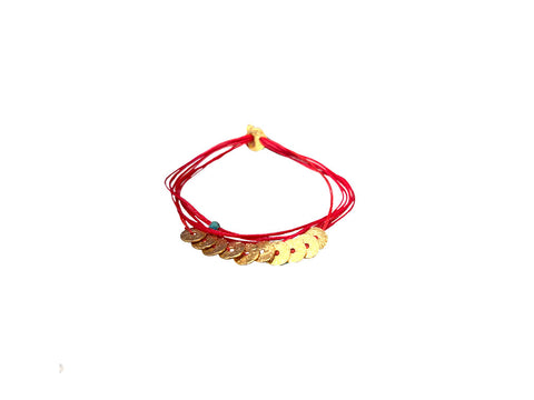 Red Wax cord bracelet