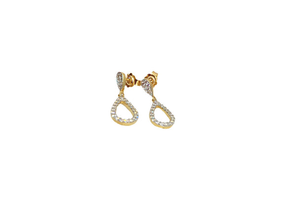 Solid Gold Drop Earrings