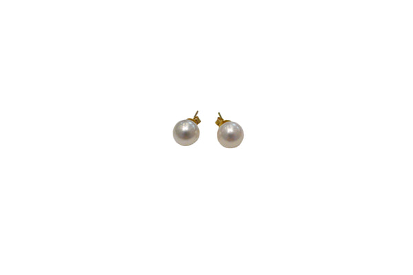 Solid Gold Sea Pearl earrings