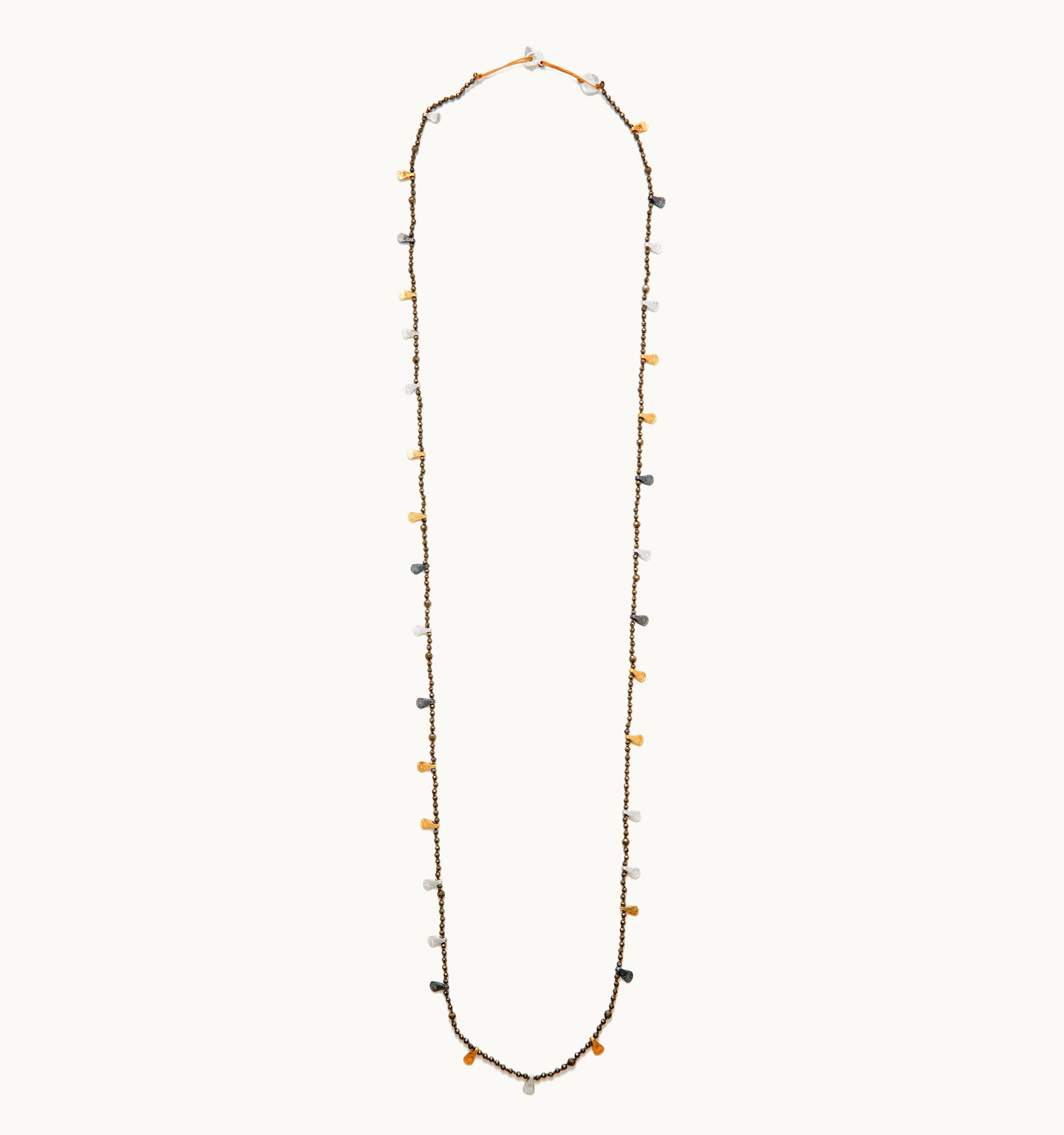 "Girasole" Long Pyrite Mix Plated Necklace