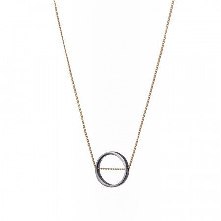 Geometrical Elements BLACK | Gold plated Chain