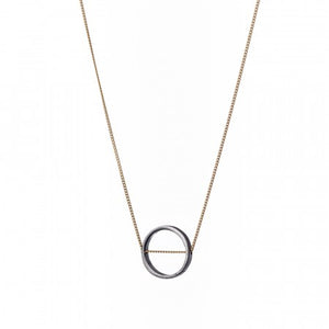 Geometrical Elements BLACK | Gold plated Chain